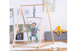 Avenlur Tulip Baby Bouncer - Foldable Baby Jumper with Stand - Self Standing Bouncer for Children 6 Months to 3 Years - Baby Bouncer Seat (Gray)