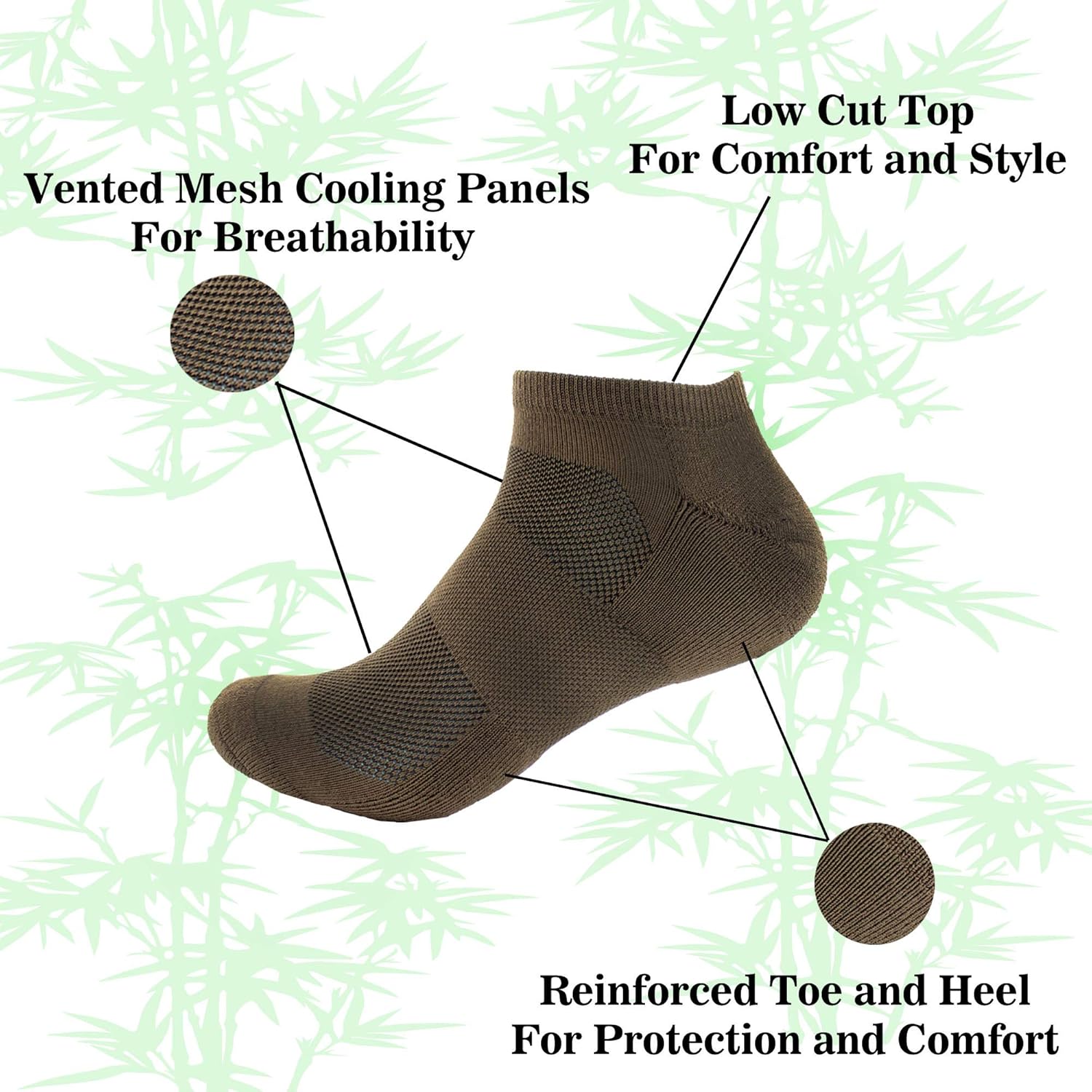 Men's Rayon from Bamboo Fiber Colored Sports Superior Wicking Athletic Ankle Socks - 4 Pair Value Pack at  Men’s Clothing store