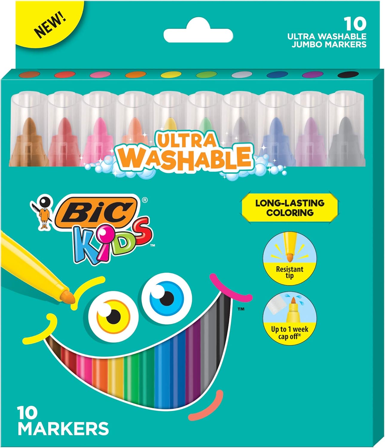 BIC Kids Coloring Combo Pack with Coloring Jumbo Markers, Pencils and Crayons, Assorted Colors, 46-Count: Office Products