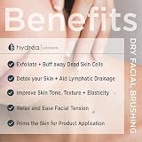 Hydrea London Face Brush Natural Bristle Dry Exfoliator Gentle Scrub Beechwood view 7
