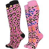 JMHACHY 2Packs Compression Socks for Women - 15-20 mmHg Graduated Circulation Support for Nurses, Athletes and Travel