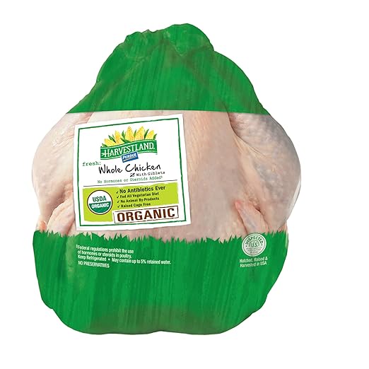 Perdue Harvestland, Organic Whole Chicken With Giblets, 5 lb