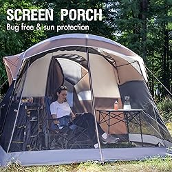 PORTAL 8 Person Family Camping Tent with Screen