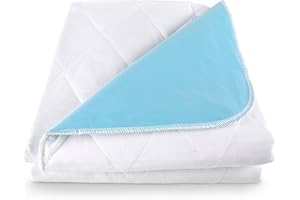 PharMeDoc Washable Bed Pad for Incontinence, Leak Proof & Slip Resistant 52" x 34" inches Mattress Protector Bedwetting Pads for Adults/Pets