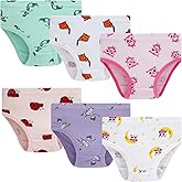 KikizYe Little Girls 100% Cotton Underwear Soft Breathable Briefs
