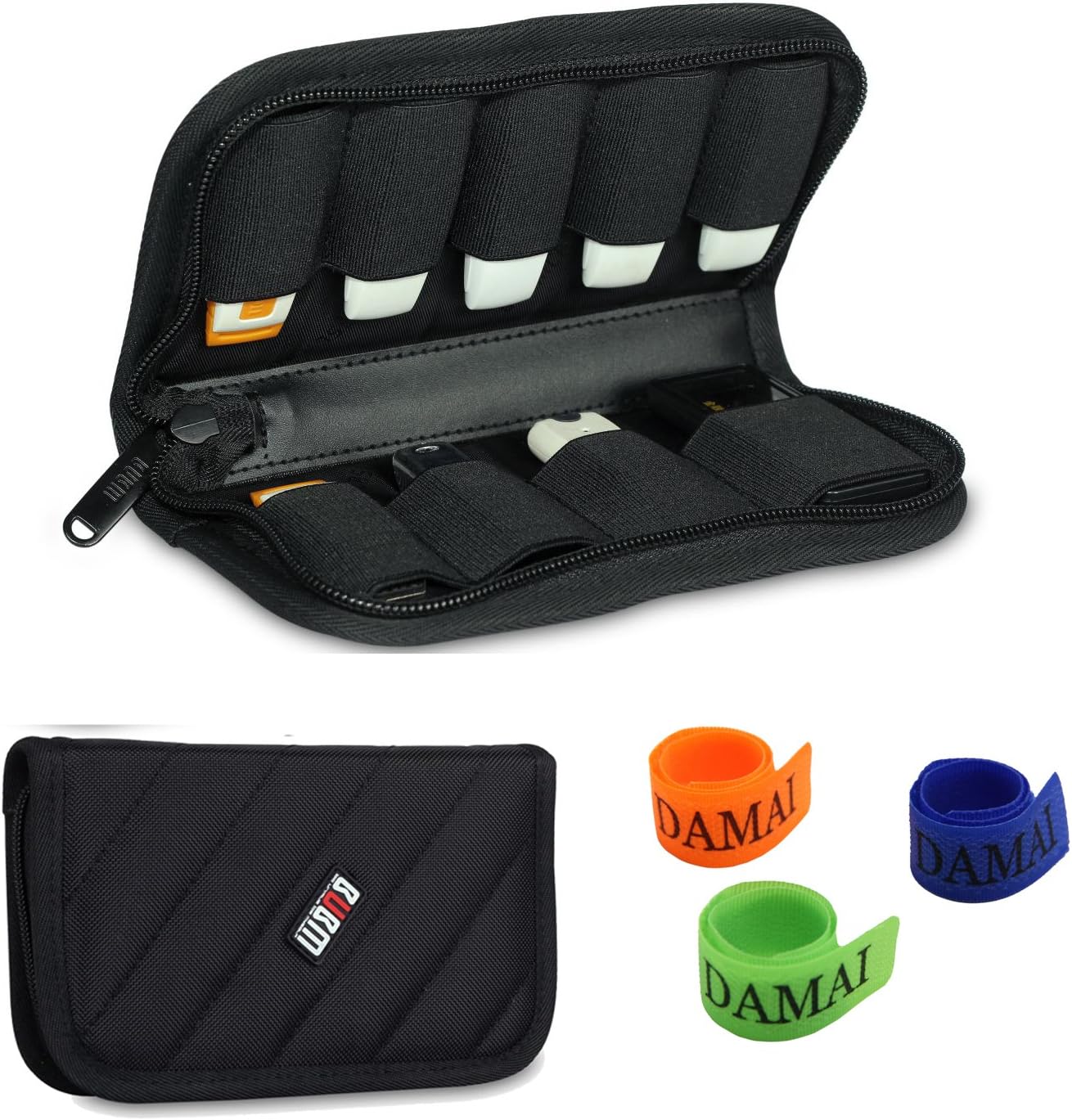 BUBM Estuche con 9 Capacidad para Caben USB (Negro): Amazon.es: Electrónica