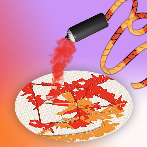 Spin Paint Acrylic Painting Paint By Numbers Free Coloring Book & Puzzle Game Cut and