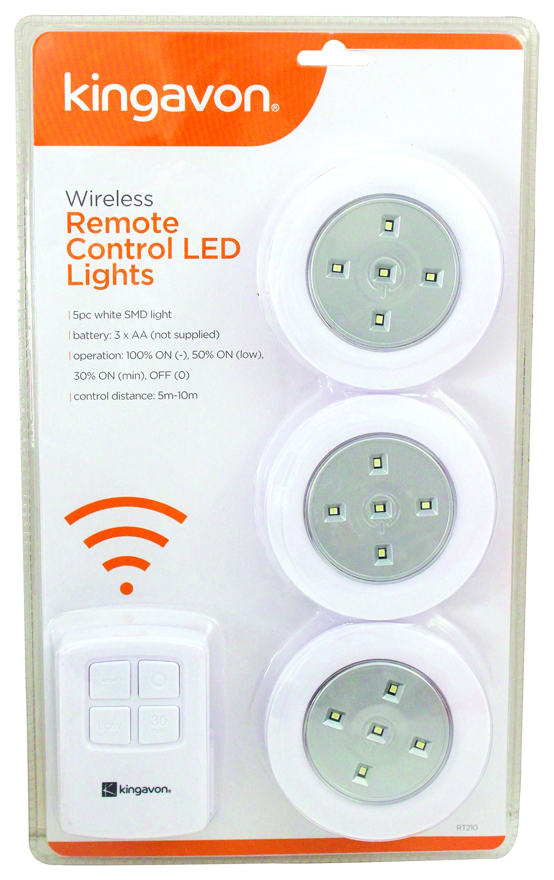 Kingavon Wireless Remote Control LED Lights, White