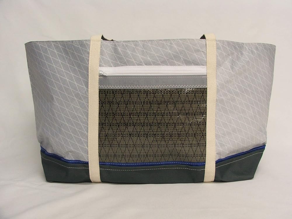 recycled sail beach bag, large sailcloth tote, sail bag Handmade