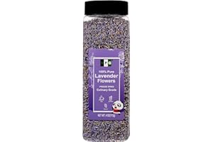 NPG Freeze Dried Culinary Grade Lavender Flowers 4 Ounces, Dehydrated Food Safe Lavender Plant Flower Buds for Herbs Tea Drin
