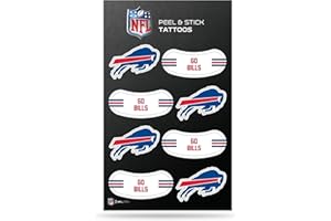 Rico Industries NFL Footbal Peel & Stick Temporary Tattoos - Eye Black - Game Day Approved!
