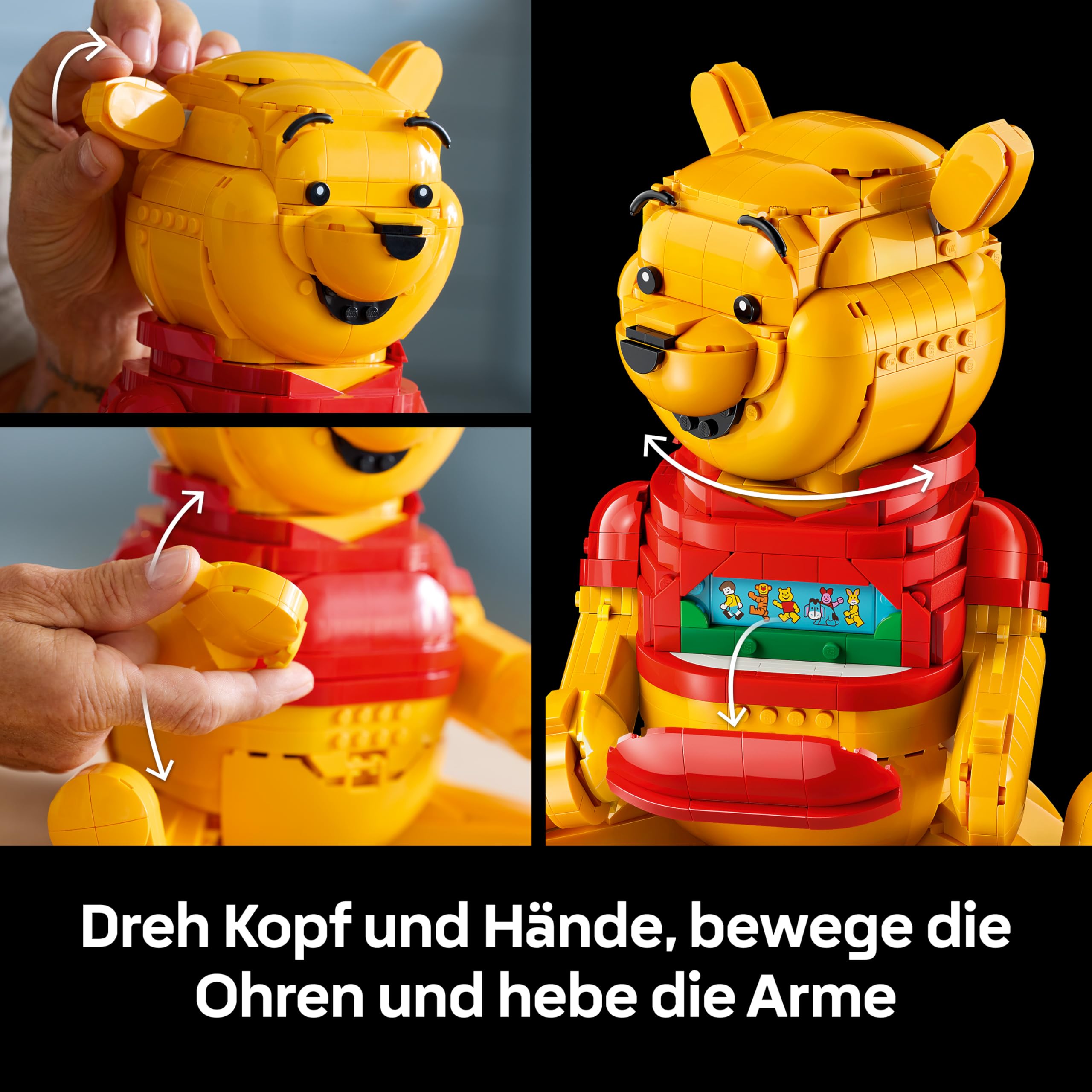 LEGO | Disney Winnie Puuh - Modellbau für Erwachsene zum Ausstellen - mit Honigtopf, Sammler Minifigur & I-Aah Figur - DIY nostalgische Geschenkidee für Fans - 43300 4