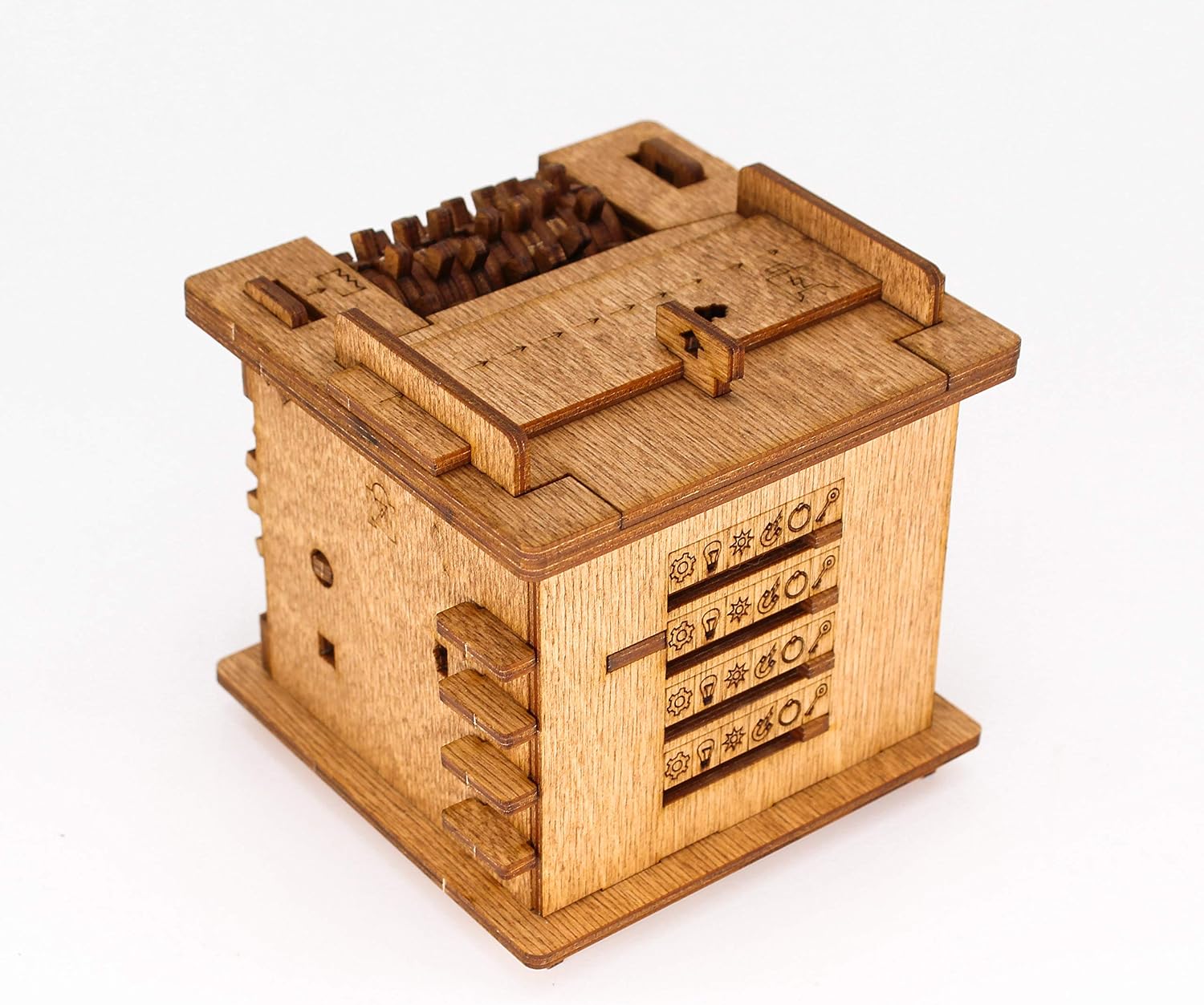 iDventure Cluebox, Schroedingers Cat, Escape Room game, Puzzle box, 3D wooden puzzle, treasure box, gift box - Image 4