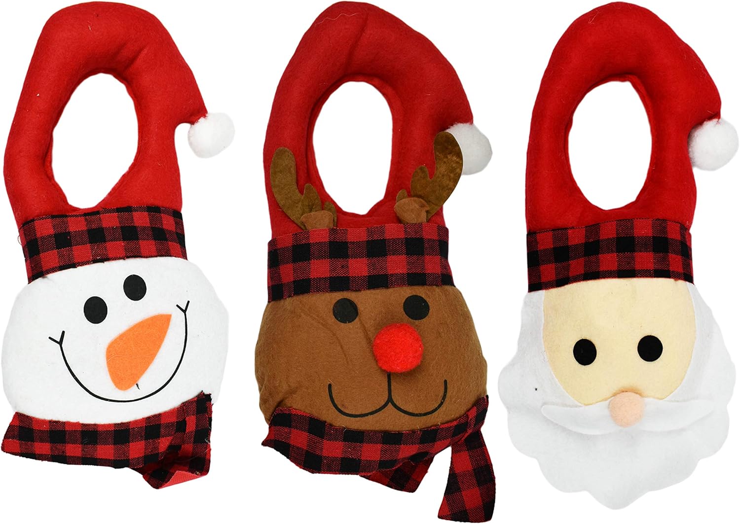 Set of 3 Holiday Felt Door Hangers! Santa, Reindeer, and