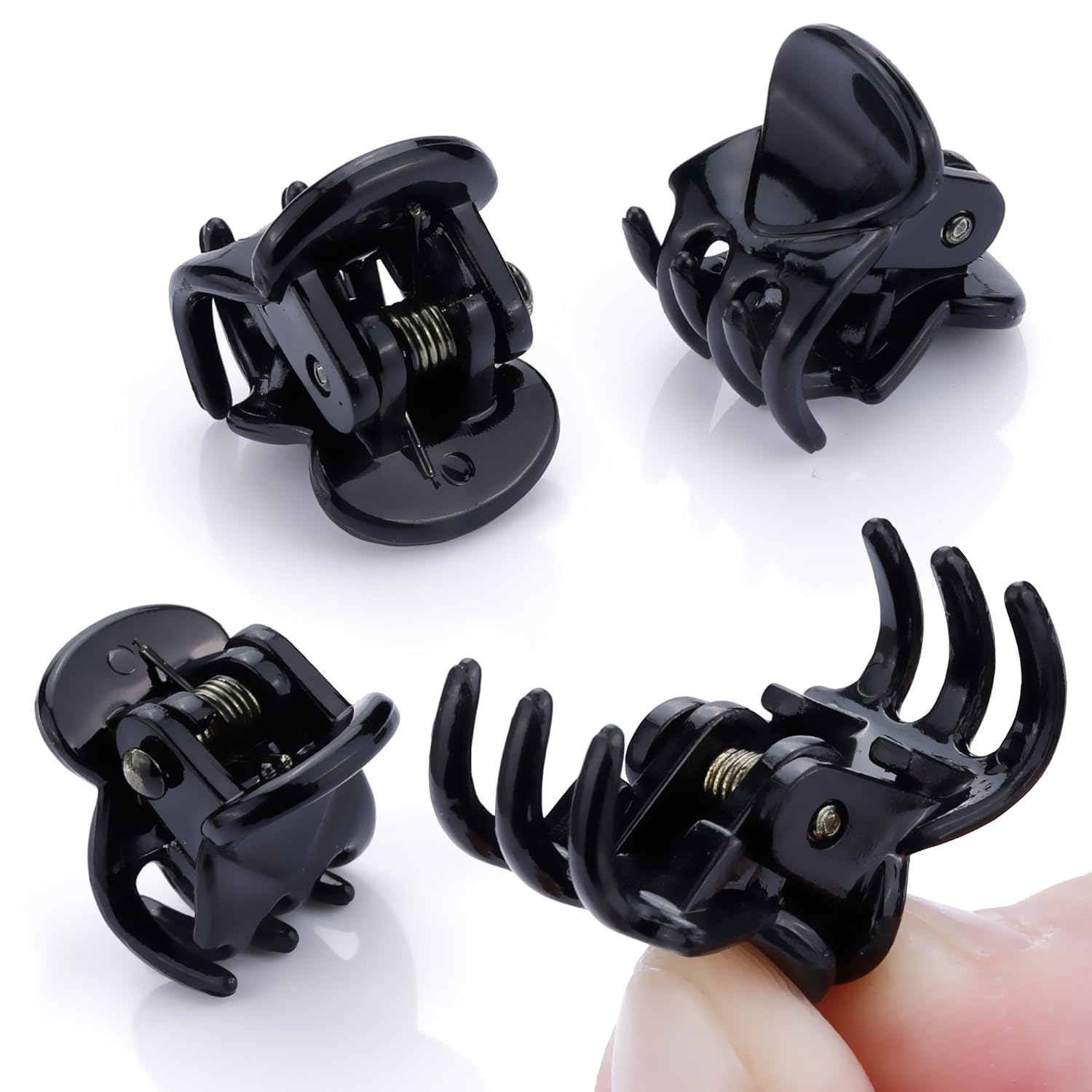 48 Pcs Mini Hair Clips for Girls and Women（Black and Brown) : Beauty