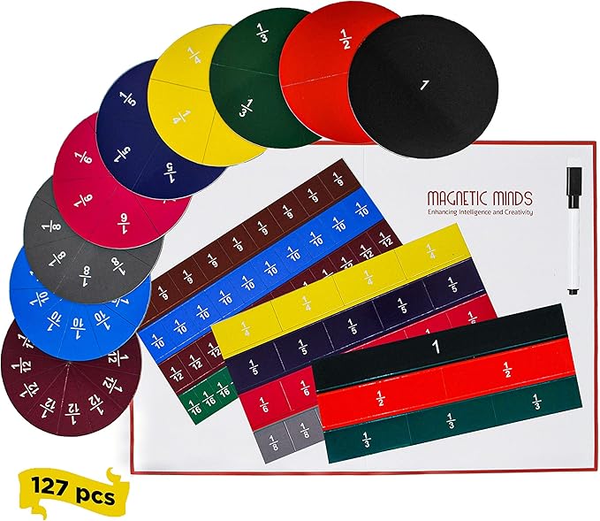 Minds 127 Pieces Fraction Tiles(Bars