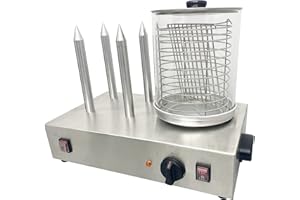 HayWHNKN Hot Dog Steamer, Bun Warmer, Electric Hot Dog Maker Machine, Hut Steamer with 4 Heating Rods, Countertop Food Steame