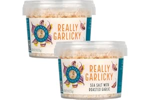 CORNISH SEA SALT CO Cornish Sea Salt Really Garlicky Seasoning | Sea Salt Flakes w. Roasted Garlic | Hand-Harvested in Cornwall, England | 1.9 oz Resealable Tub (Pack of 2)