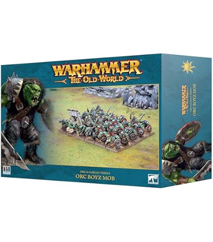 Warhammer Old World - ORC & Goblin Tribes - Black ORC Mob, 44-06