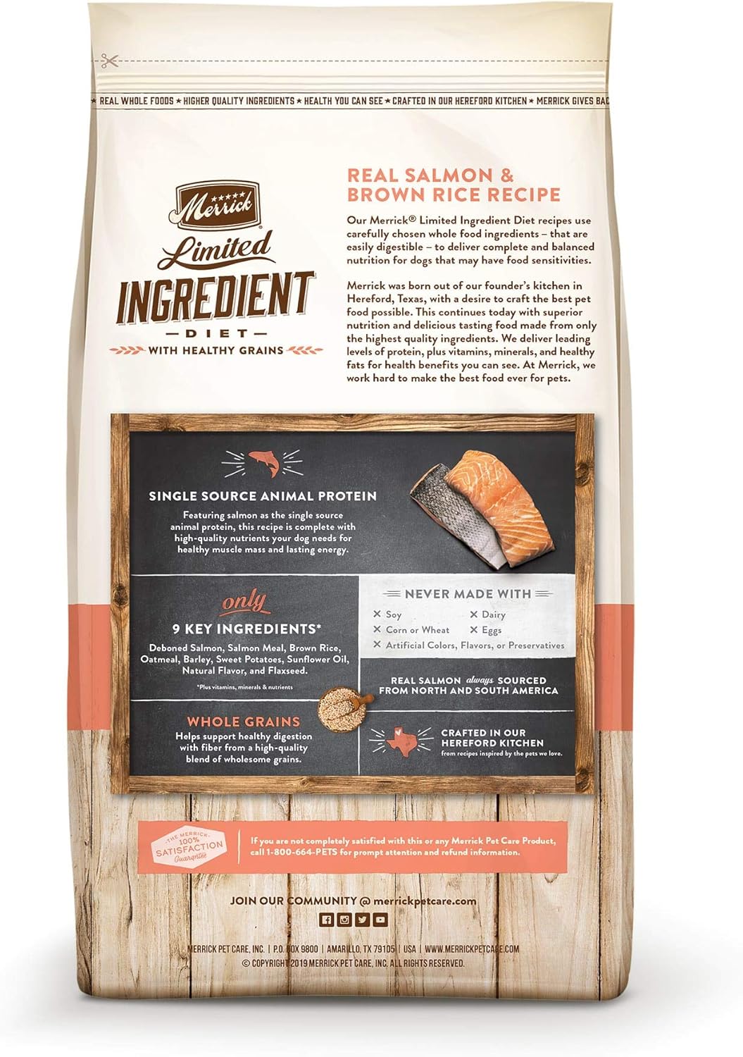 merrick limited ingredient salmon and chickpea