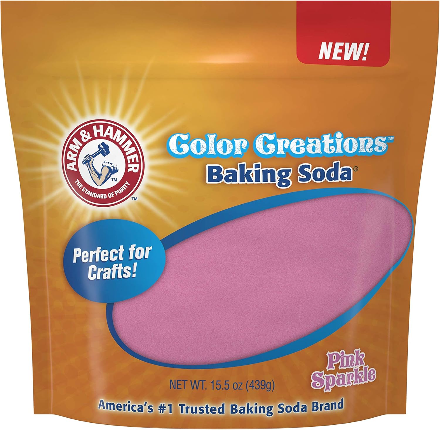 Arm & Hammer Baking Soda Color Creations, Pink Sparkle, 1 Lb