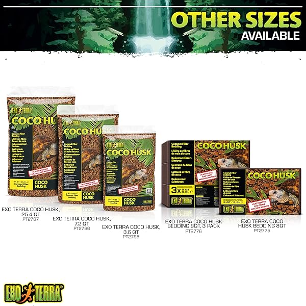 EXO TERRA COCO HUSK TERRARIUM SUBSTRATE, 8-QUART