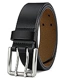 CHAOREN Full Grain Leather Belts for Men - Black