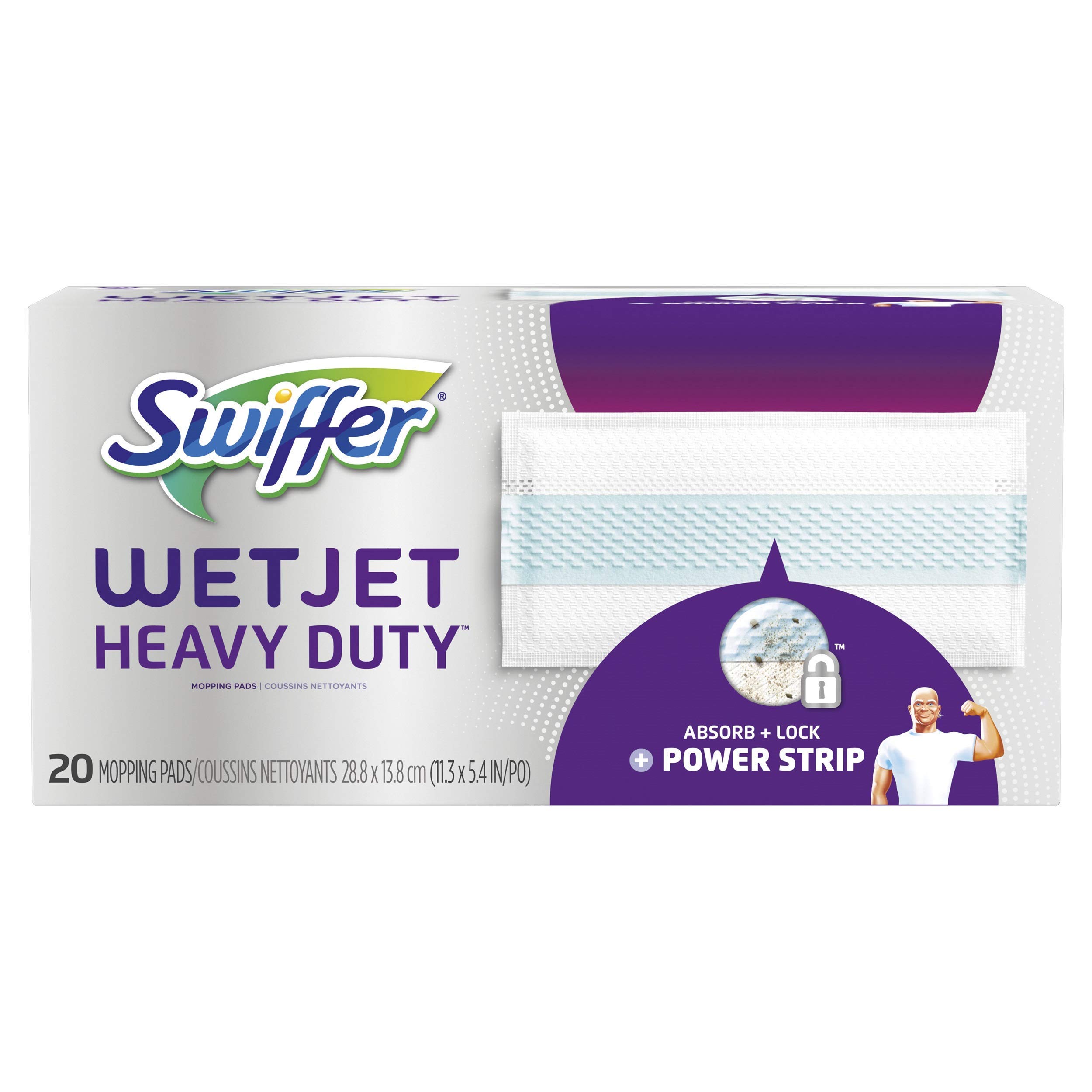 Swiffer Wetjet Heavy Duty Mop Pad Refills for Floor Mopping and