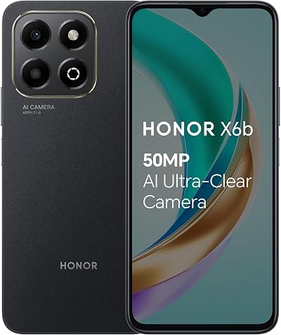 HONOR X6b Unlocked 6.56" 90Hz 4GB/128GB 5200mAh 50MP Triple Camera Midnight