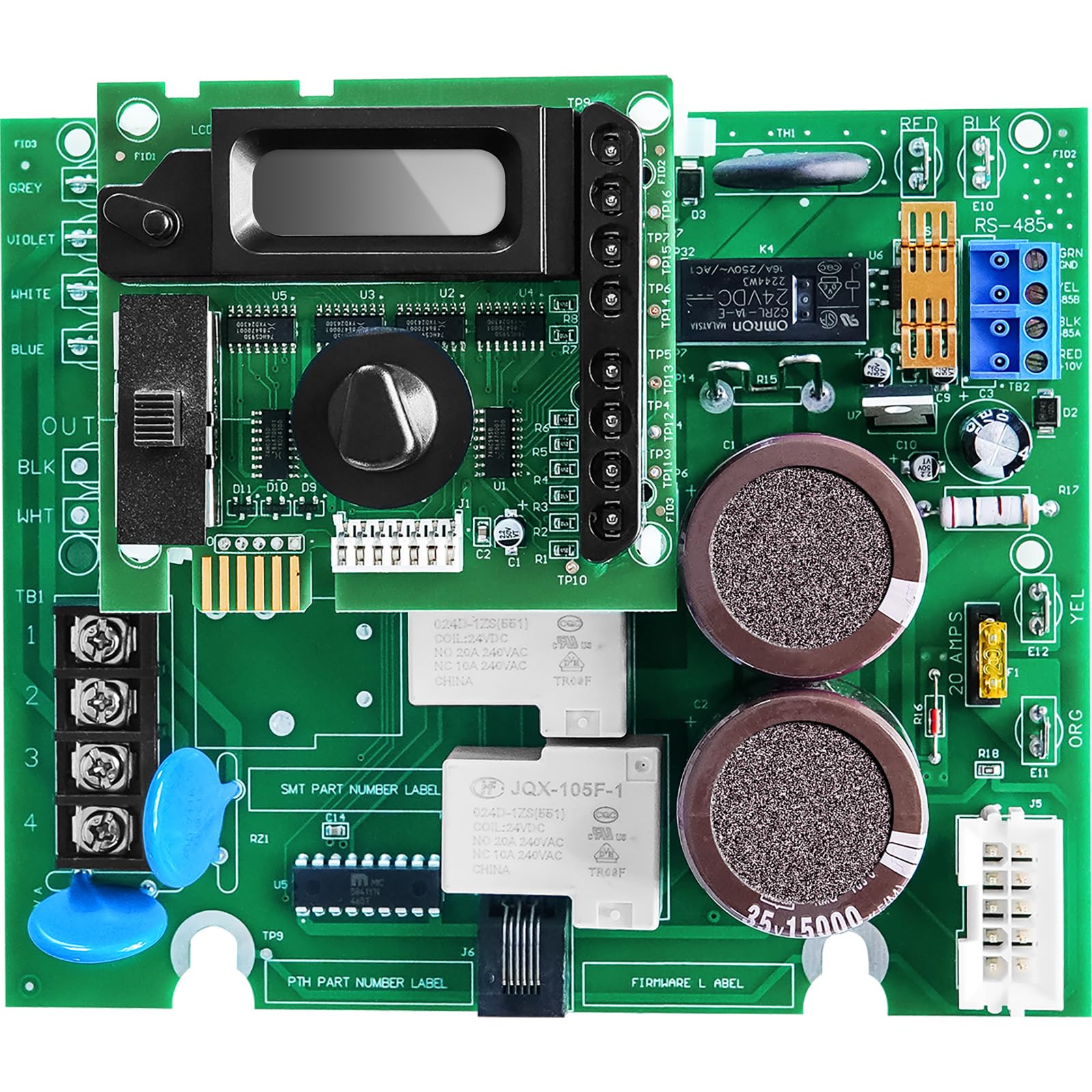 Photo 1 of LMYWC 2025 Version GLX-PCB-RITE Main Circuit Board & GLX-PCB-DSP Display Board for Hayward/Goldline Aqua Rite Saltwater Chlorinators – Upgrade Replacement for Pool Salt Systems (Green)