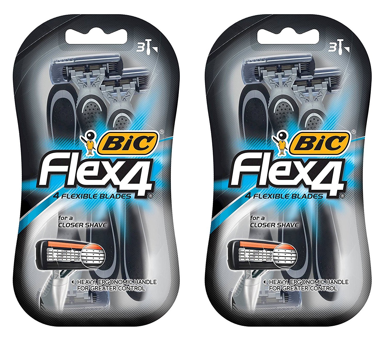 Bic Flex 4 Quad Shvr3ct Size 3ct