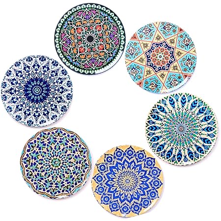 BOHORIA® Premium Design Untersetzer (6er Set) – Dekorative Untersetzer für Glas, Tassen, Vasen, Kerzen auf ihrem Esstisch aus