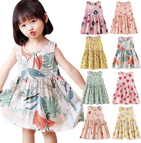 Amazon Cousannory 子供服 女の子 ワンピース 夏 ノースリーブ ルームウエア キッズ タンクトップ ワンピース 韓国 スカート 可愛い チュニック ワンピース Aライン ノースリーブワンピース 花柄 おしゃれ 夏服 普段着 女児 リゾート 通学 ワンピース チュニック 通販