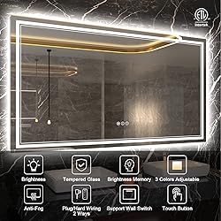 ISTRIPMF 60 x 36 Inch LED Bathroom Mirror with