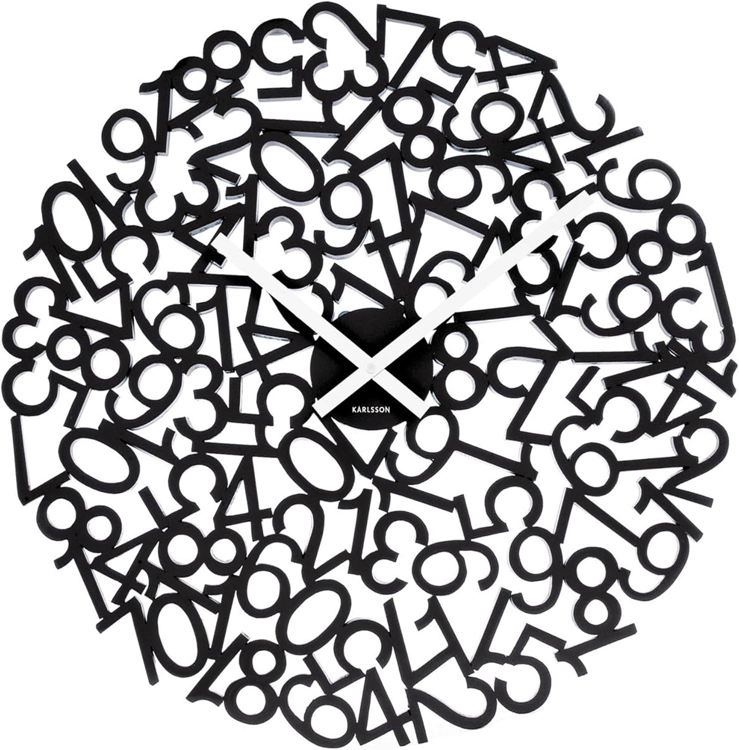 Karlsson Mixed Numbers Wall Clock, Black Amazon.co.uk Kitchen & Home