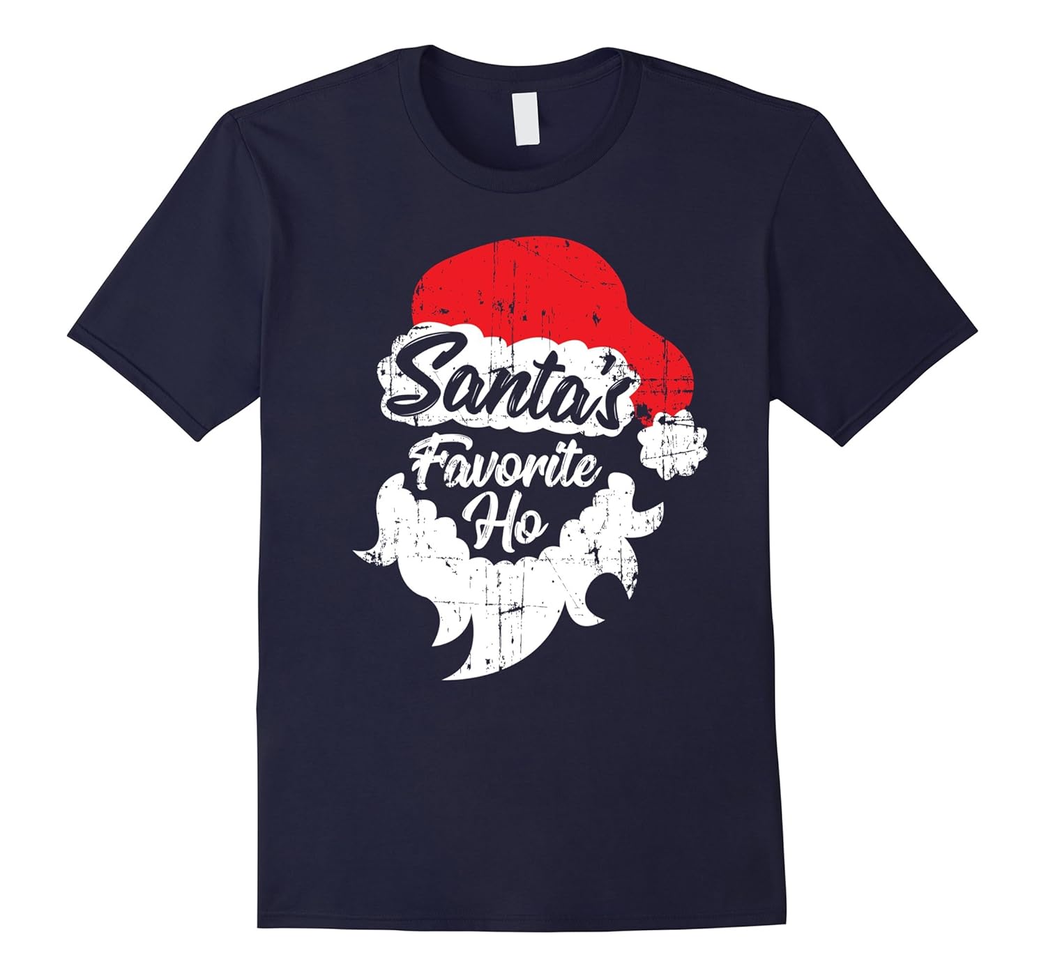 Santa's Favorite Ho Shirt Funny Distressed Christmas Apparel-ANZ