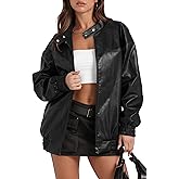 Sampeel Leather Jacket Women Faux Oversized Motorcycle Bomber Coats 2025 Fall Fashion Outfits Winter Clothes