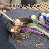 TiTo Titanium Spork and Spoon Long Handle Ultralight Camping Flatware view 6