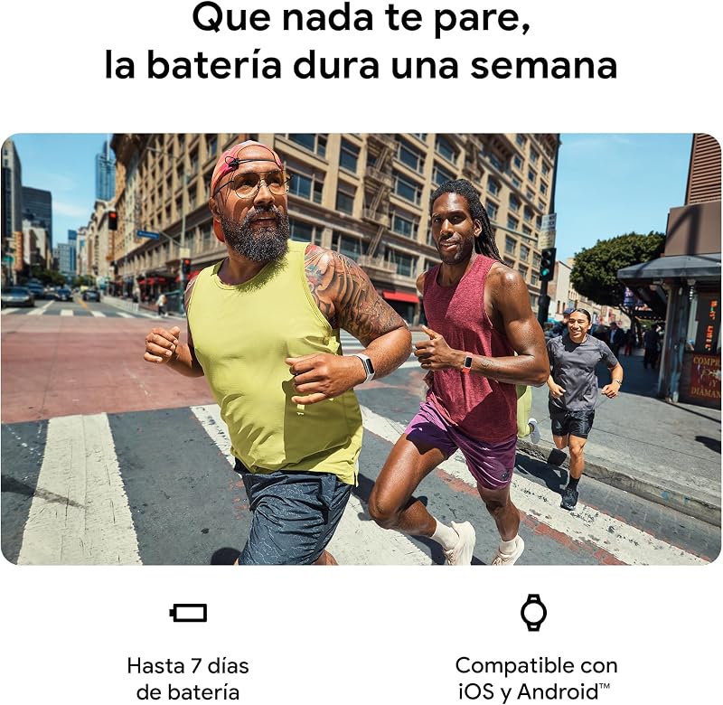 Google Fitbit Charge 6 Pulsera de actividad con 3 meses de suscripción al servicio Google Health Premium incluidos, 7 días de batería, Google Wallet y Maps, Coral/Aluminio Oro Champagne