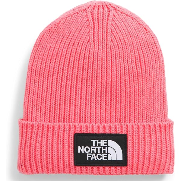 The North Face Pink Cuffed Beanie with Logo Patch The North Face LOGO BOX CUFFED - Beanie - deep mulberry/pink  main image 2