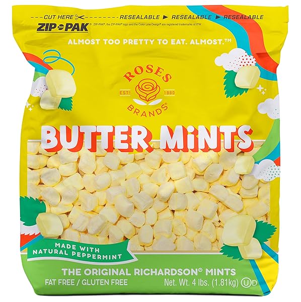 ROSES BRANDS – BUTTER MINTS – 4 LBS (1-PACK)
