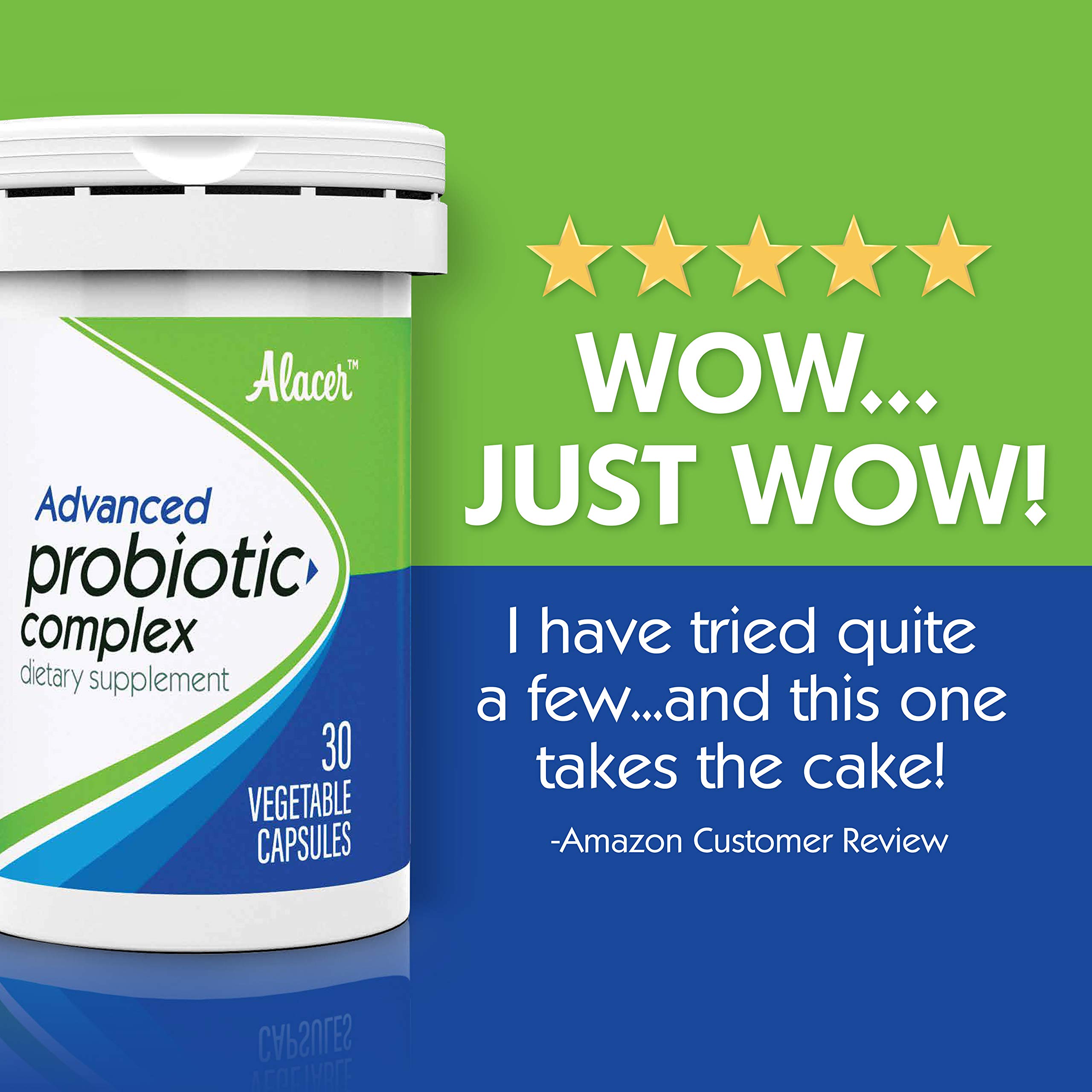 Alacer Advanced Probiotic Complex (30 Count) (1 Box), Digestive Balance Dietary Supplement Vegetable Capsules for Women and Men