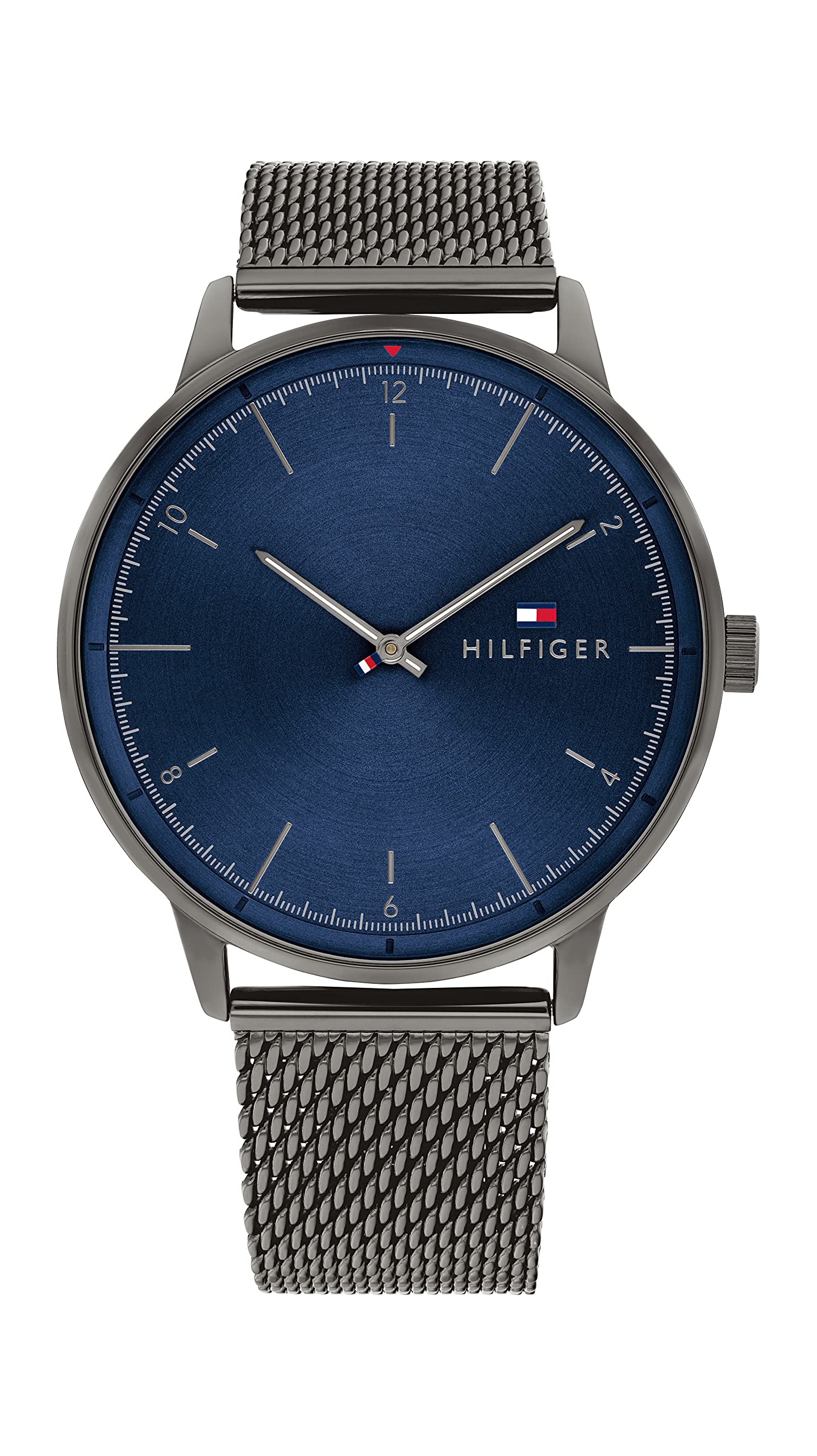 Tommy Hilfiger Analogue Quartz Watch for Men with Gunmetal Stainless Steel mesh Bracelet - 1791878