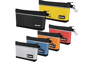 TICONN Tool Pouches with Zipper, 1680D Oxford Small Tool Bags, Waterproof Utility Bag Zipper Pouch for Tool Organizers and Storage (6 Pack Combo)