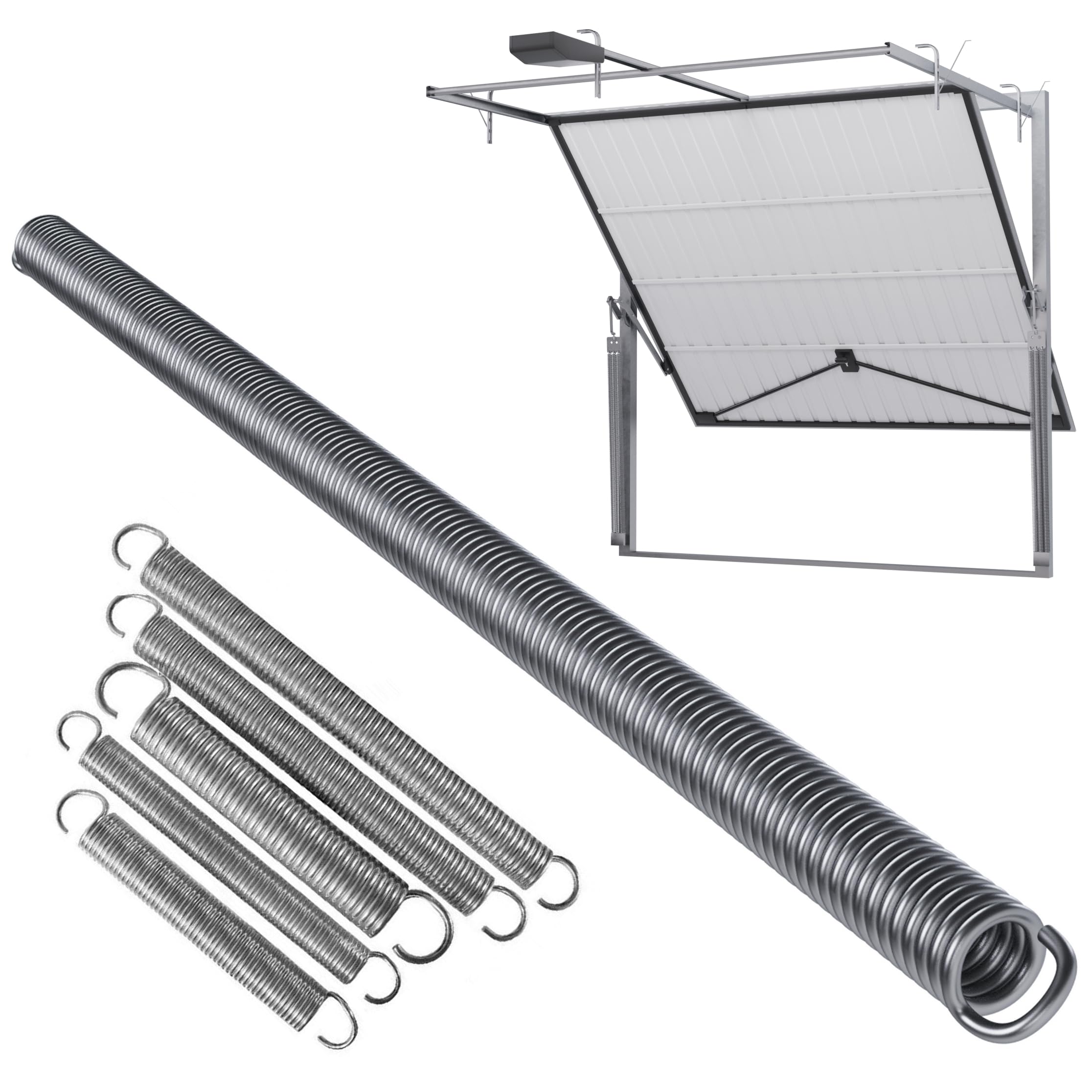 Universal Garage Door Spring Tension Spring Swing Door Tension Spring Galvanised Various Sizes (2.5/20/400 mm #E08524)