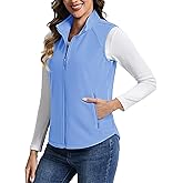 TACVASEN Women's Fleece Vest Outerwear Lightweight Sleeveless Zip up Jacket with Pockets Warm Polar Soft Fall Winter