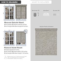 Boolegon Light Filtering Roller Shades for