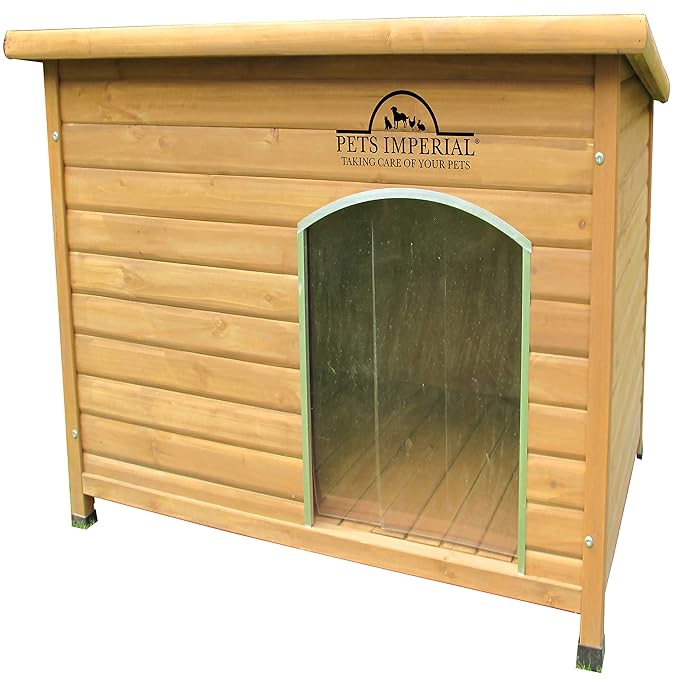 Pets Imperial® Große, isolierte Norfolk Hundehütte aus Holz mit entfernbarem Boden zur einfachen Reinigung DE