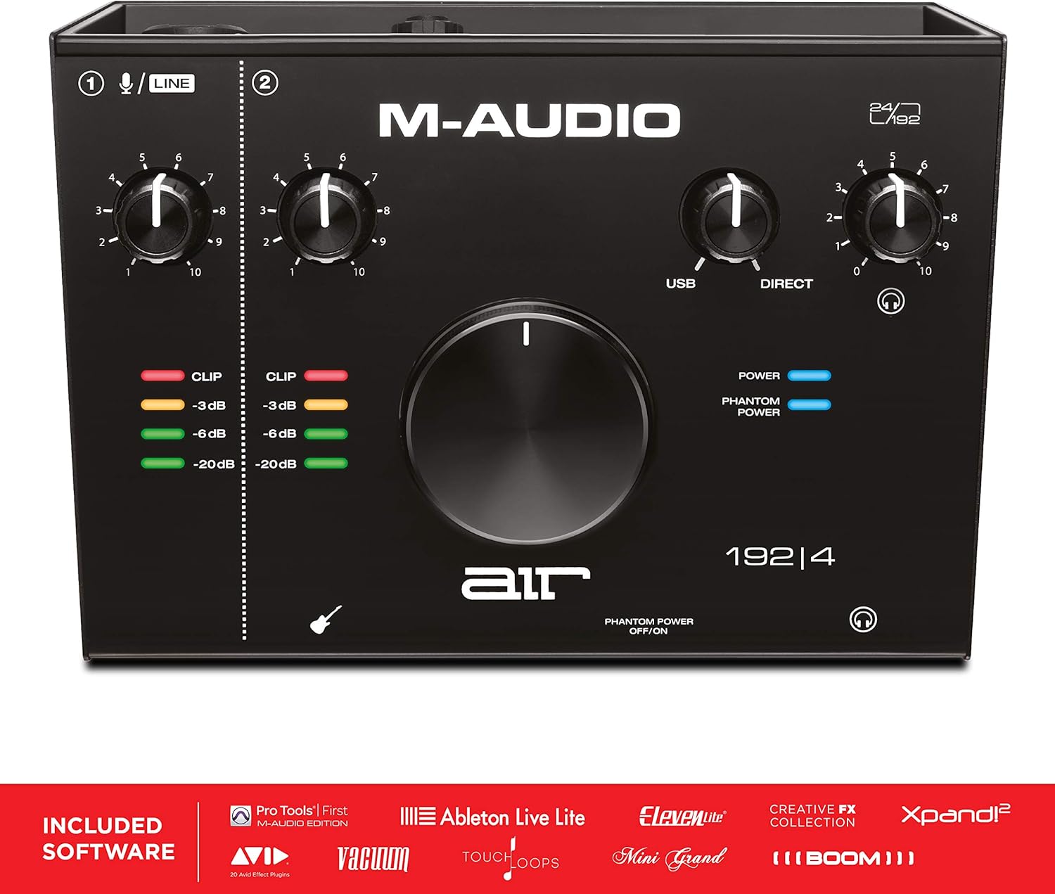 MAudio AIR 1924 2In/2Out USB Audio Interface with Recording