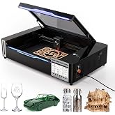 AtomStack Hurricane CO2 Laser Engraver Machine 55W (55,000mW) - Large 19.6&rdquo; x 11.8&rdquo; Workspace - Cutting and Engraving Wood, Leather, Clear Acrylic &amp; Glass - Autofocus, AI Batch Mode, 5MP Camera